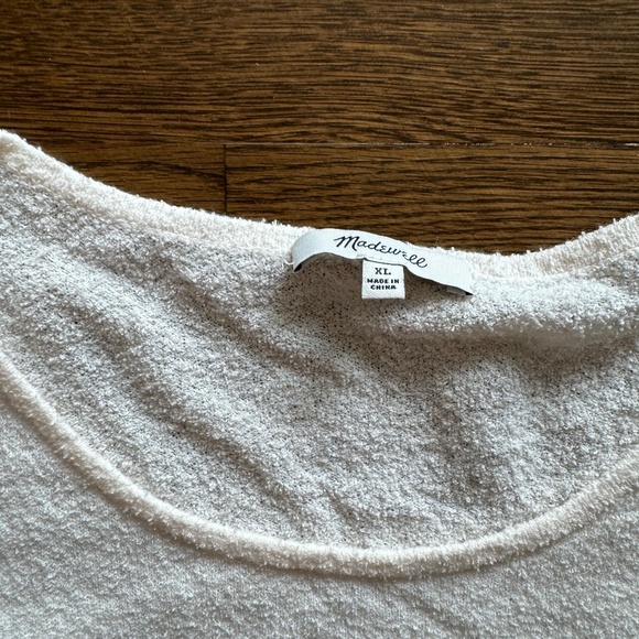 MADEWELL tie front short sleeve Sweater XL worn once - Picture 2 of 3